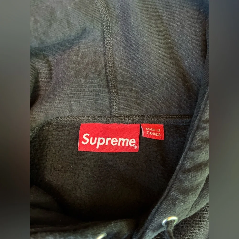 Supreme Black Hoodie with Neon Yellow Accent - Picture 5 of 6